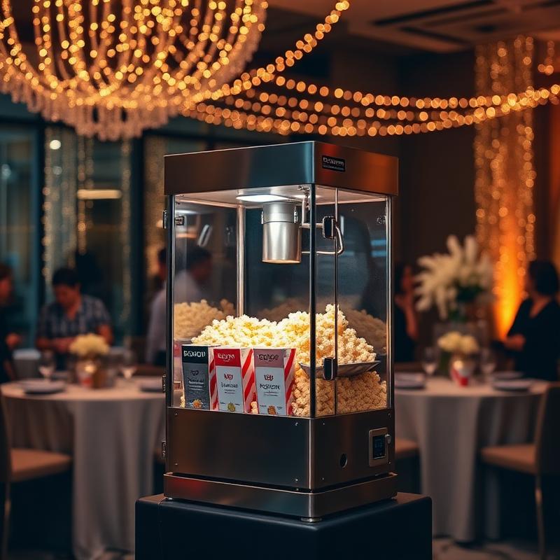 Popcorn machine at a corporate event