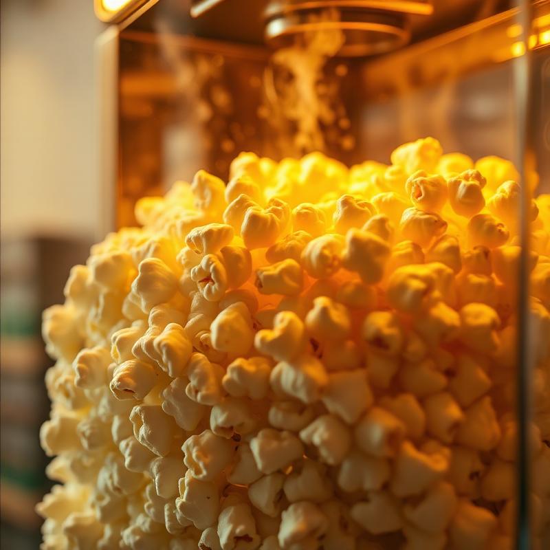 Fresh popcorn close-up