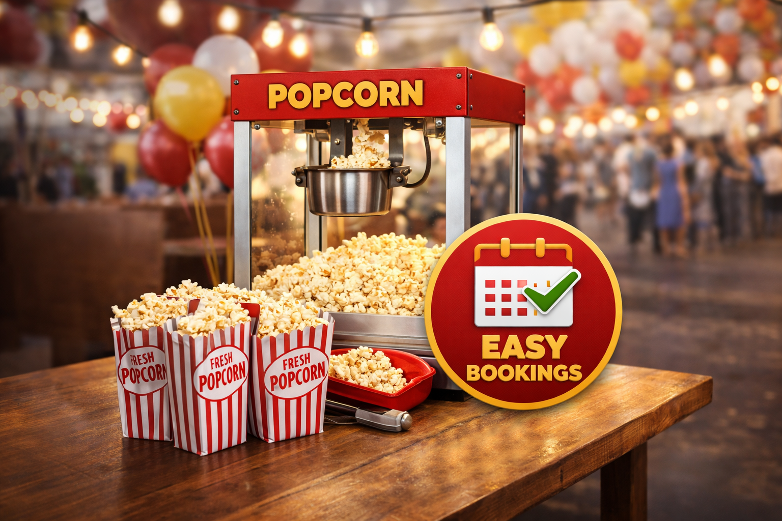 Premium popcorn setup